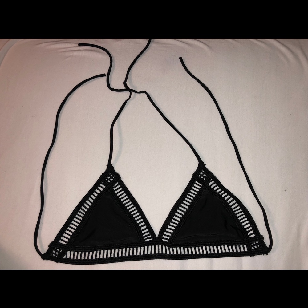 Black cut out bikini top